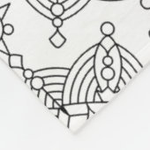 Geïnspireerd tribaal wapenpatroon fleece deken (Hoek)