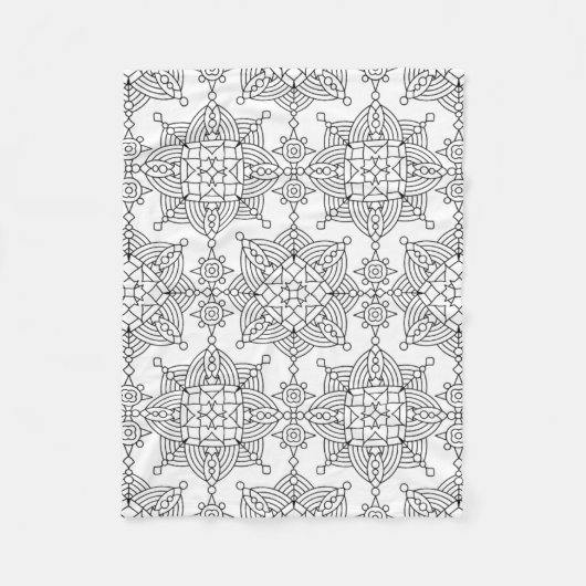 Geïnspireerd tribaal wapenpatroon fleece deken (Voorkant)