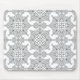 Geïnspireerd tribaal wapenpatroon muismat