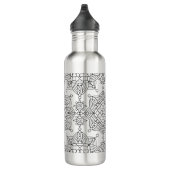 Geïnspireerd tribaal wapenpatroon waterfles  (Rechts)