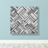 Geïnspireerd Tribal Art Patroon 6 Canvas Afdruk (Insitu (Houten vloer))