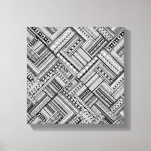 Geïnspireerd Tribal Art Patroon 6 Canvas Afdruk (Voorkant)