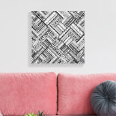 Geïnspireerd Tribal Art Patroon 6 Canvas Afdruk (Insitu (Woonkamer))