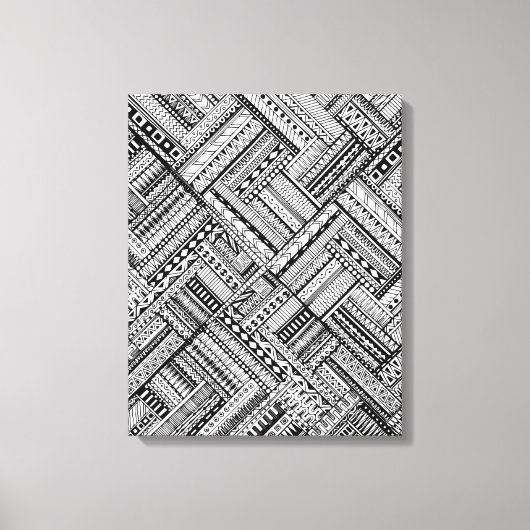 Geïnspireerd Tribal Art Patroon 6 Canvas Afdruk (Voorkant)