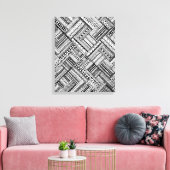 Geïnspireerd Tribal Art Patroon 6 Canvas Afdruk (Insitu (Woonkamer))