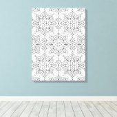 Geïnspireerd Tribal Artsy Patroon 6 Canvas Afdruk (Insitu (Houten vloer))