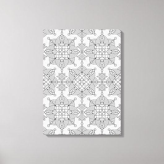 Geïnspireerd Tribal Artsy Patroon 6 Canvas Afdruk (Voorkant)