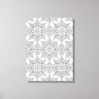 Geïnspireerd Tribal Artsy Patroon 6 Canvas Afdruk