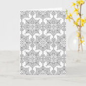 Geïnspireerd Tribal Artsy Patroon Kaart (Gele Bloem)