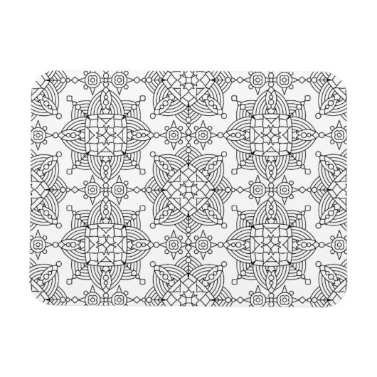 Geïnspireerd Tribal Artsy Patroon Magneet (Horizontaal)