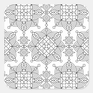 Geïnspireerd Tribal Artsy Patroon Vierkante Sticker