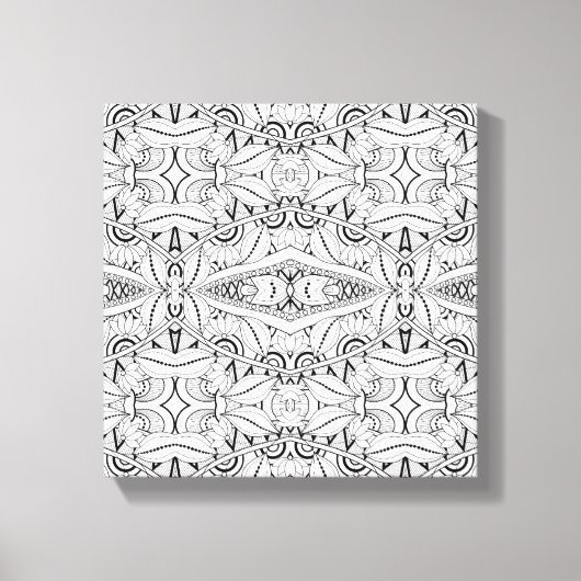 Geïnspireerd Tribal Design 6 Canvas Afdruk (Voorkant)
