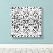 Geïnspireerd Tribal Drawing 6 Canvas Afdruk (Insitu (Houten vloer))