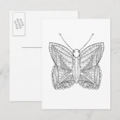 Geïnspireerd tropisch design vlinder briefkaart (Voorkant / Achterkant)