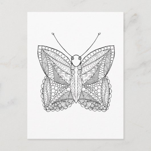 Geïnspireerd tropisch design vlinder briefkaart (Voorkant)