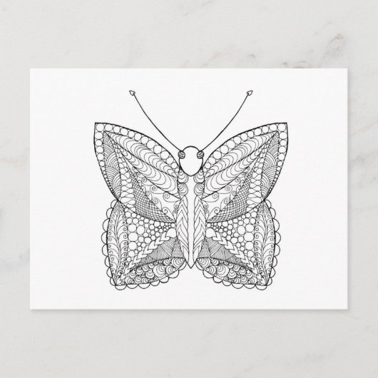 Geïnspireerd tropisch design vlinder briefkaart (Voorkant)