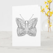 Geïnspireerd tropisch design vlinder kaart (Gele Bloem)