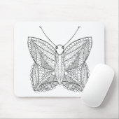 Geïnspireerd tropisch design vlinder muismat (Met muis)