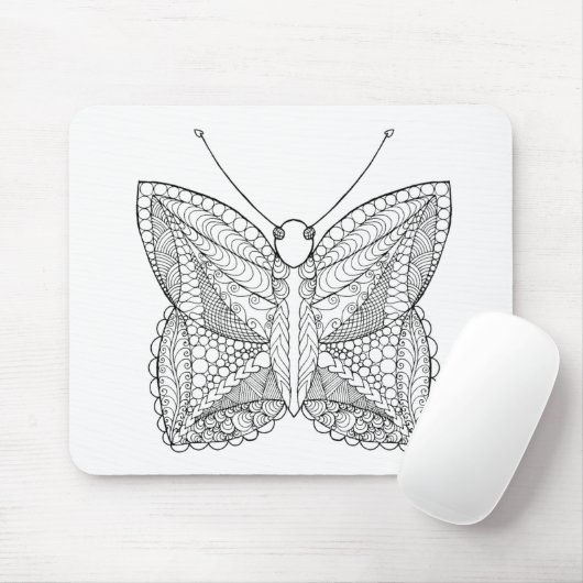 Geïnspireerd tropisch design vlinder muismat (Met muis)