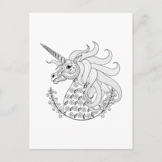 Geïnspireerd Unicorn Briefkaart (Voorkant)