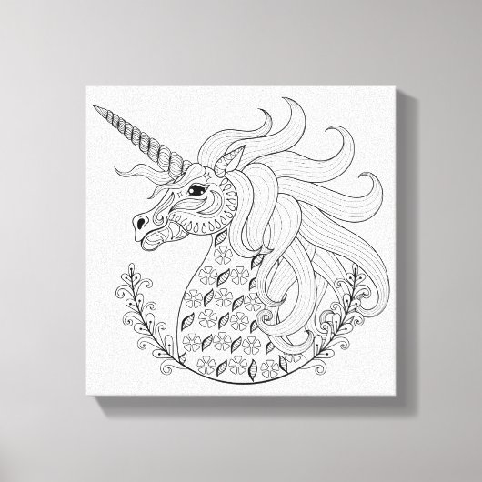 Geïnspireerd Unicorn Canvas Afdruk (Voorkant)