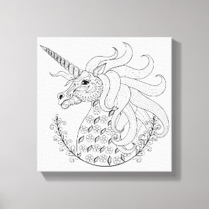 Geïnspireerd Unicorn Canvas Afdruk