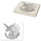 Geïnspireerd Unicorn Rubberstempel (Gestempeld)