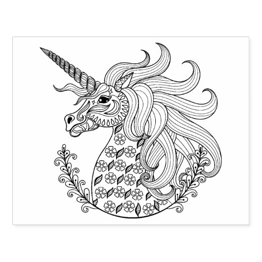 Geïnspireerd Unicorn Rubberstempel (Afrduk)