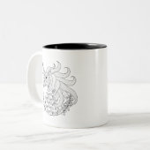 Geïnspireerd Unicorn Tweekleurige Koffiemok (Voorkant links)