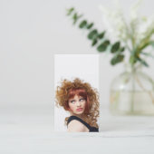 Geïnspireerd updo visitekaartje (Staand voorkant)