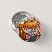 Geïnspireerd vierkant! ronde button 3,2 cm (Voorkant /achterkant)