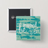 Geïnspireerd Vierkante Button 5,1 Cm (Voorkant /achterkant)