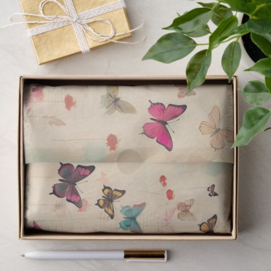 geïnspireerd vlinders & jurk tissuepapier (Geschenk)