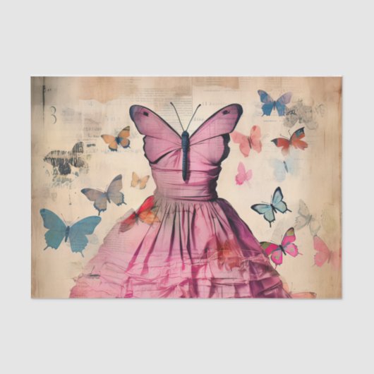  geïnspireerd vlinders & jurk tissuepapier (Voorkant)