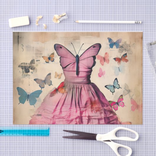  geïnspireerd vlinders & jurk tissuepapier (Craft)