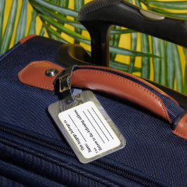 Geïnspireerd vloeibaar metaal acryl giet bagagelabel