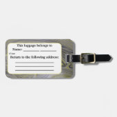 Geïnspireerd vloeibaar metaal acryl giet bagagelabel