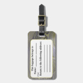 Geïnspireerd vloeibaar metaal acryl giet bagagelabel