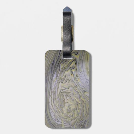 Geïnspireerd vloeibaar metaal acryl giet bagagelabel (Achterkant verticaal)