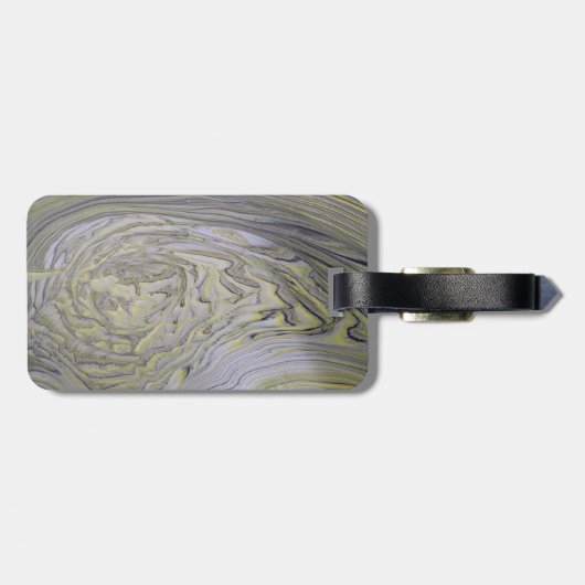 Geïnspireerd vloeibaar metaal acryl giet bagagelabel (Achterkant horizontaal)