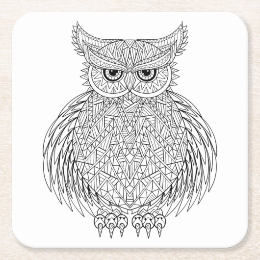 Geïnspireerd vogeltrekdier kartonnen onderzetters (Voorkant)