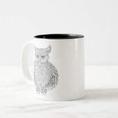 Geïnspireerd vogeltrekdier tweekleurige koffiemok (Voorkant links)