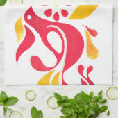 geïnspireerd vriendschap met vogelteattowel theedoek (Gevouwen)