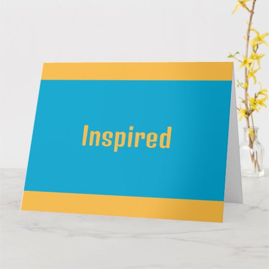 Geïnspireerd Wenskaart Kaart (Gele Bloem)