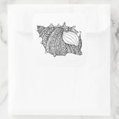 Geïnspireerd werkstation vierkante sticker (Tas)