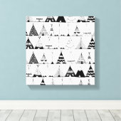 Geïnspireerd Wigwam 6 Canvas Afdruk (Insitu (Houten vloer))