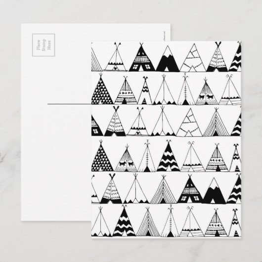 Geïnspireerd Wigwam Briefkaart (Voorkant / Achterkant)