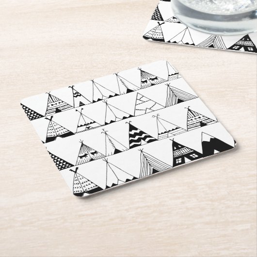 Geïnspireerd Wigwam Kartonnen Onderzetters (Schuin)