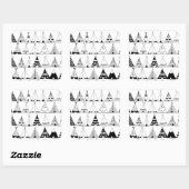 Geïnspireerd Wigwam Vierkante Sticker (Vel)