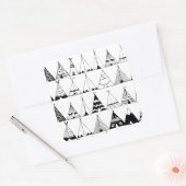 Geïnspireerd Wigwam Vierkante Sticker (Envelop)